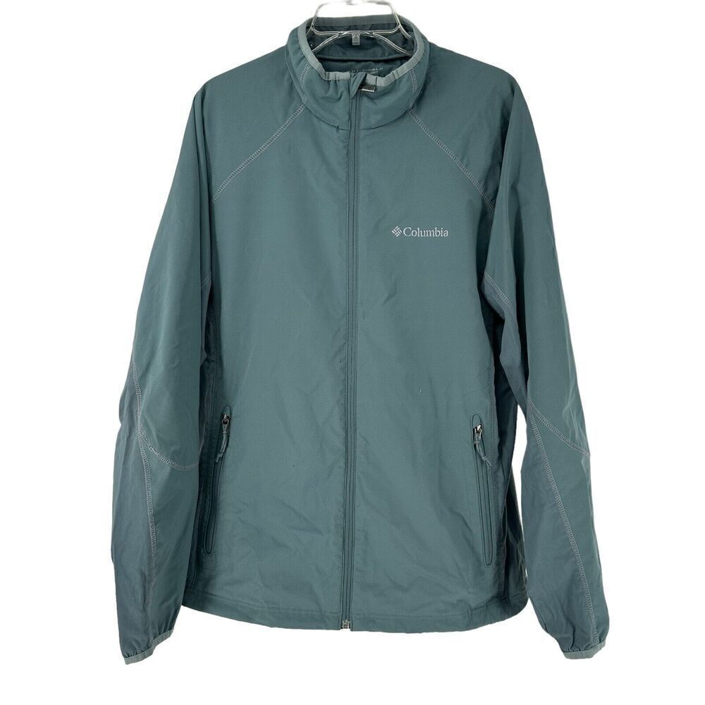 Columbia Jacket Size L Green Omni Shield Advanced Repellency Full Zip Outdoor